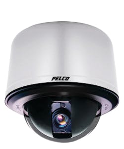 Pelco's Spectra HD 1080 30X dome camera. Pelco's Spectra HD 1080 30X dome camera.