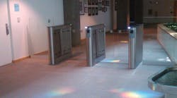 , Glassgate 300 pushes the design edge with an unprecedented openness but also offers high security with barriers up to five feet high. The IP-enabled optical turnstile will make its debut in booth no. 1705 at ASIS International’s Annual Seminar and Exhibits in Chicago next week. , Glassgate 300 pushes the design edge with an unprecedented openness but also offers high security with barriers up to five feet high. The IP-enabled optical turnstile will make its debut in booth no. 1705 at ASIS International’s Annual Seminar and Exhibits in Chicago next week.