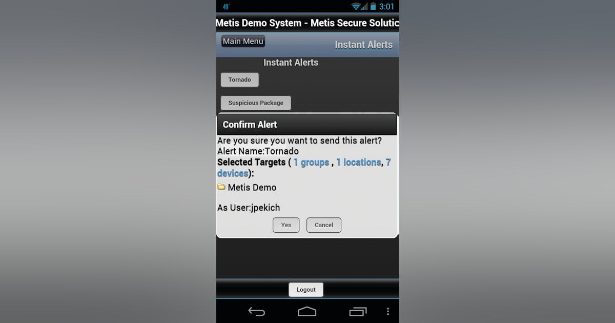Mobile Emergency Alert Interface | SecurityInfoWatch