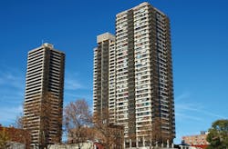 Spanning an entire city block, the Taino Towers complex boasted a four-story central building surrounded by four 35-story glass and concrete towers. The project was known as a “pilot block,” meant to serve as a new urban model for the integration of low-income housing into large cities across the United States. Spanning an entire city block, the Taino Towers complex boasted a four-story central building surrounded by four 35-story glass and concrete towers. The project was known as a “pilot block,” meant to serve as a new urban model for the integration of low-income housing into large cities across the United States.