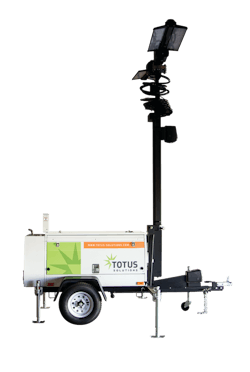 TOTUS Mobile Platforms are compact, lightweight, easy to tow, and vandal proof trailers designed for remote medium to long-term applications.