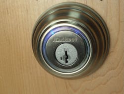 The residential access control market is seeing a push towards more keyless, cellphone-enabled locking solutions such as the Kevo deadbolt pictured here.