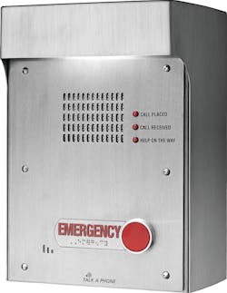 The ETP-SML surface mount is constructed of vandal-resistant stainless steel and features a protective hood designed to withstand outdoor elements. The unit is durable enough to house an emergency phone on a wall or a pole.