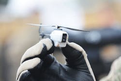 A Black Hornet nano helicopter UAV used by the British Army. A Black Hornet nano helicopter UAV used by the British Army.