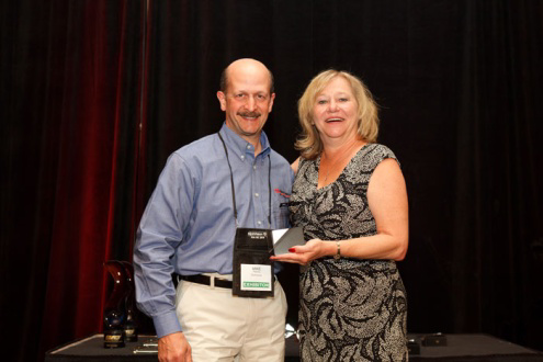 Mike Palermo of Dortronics Systems Inc. with Sandy Vecchiarelli of PSA Security Network