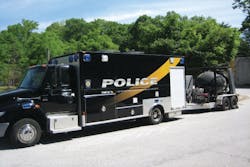 MARTA's bomb disposal unit sits parked outside the transit agency's Police Communications Center. MARTA's bomb disposal unit sits parked outside the transit agency's Police Communications Center.