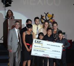 World Vision Mexico receives the $10,000 donation. World Vision Mexico receives the $10,000 donation.
