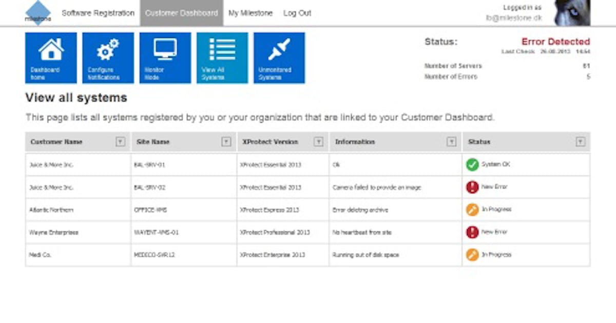 Milestone Systems enhances online customer service tool Security Info