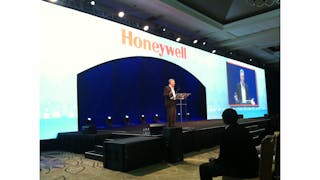 Ron Rothman, President of the Honeywell Security Group, addresses a packed audience at the 2014 Honeywell Connect conference.