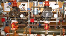 Dry-pipe suppression systems are found where the sprinkler pipes may be exposed to low temperatures and freezing may occur, such as northern parts of the country and in refrigerated storage areas.