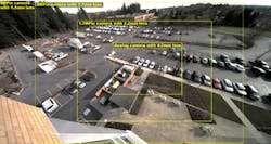 Field of view increases with increasing camera resolution (total number of pixels) without any change in image resolution (pixels per foot). The 3 and 5 megapixel images are cropped vertically to eliminate uninteresting sky and ground areas of the image. Field of view increases with increasing camera resolution (total number of pixels) without any change in image resolution (pixels per foot). The 3 and 5 megapixel images are cropped vertically to eliminate uninteresting sky and ground areas of the image.