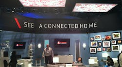 The connected home, here at the Canon CES booth, was a common theme at many booths.