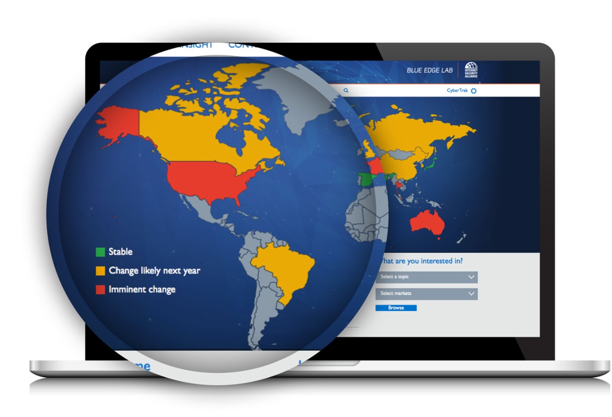 CyberTrak provides online access to critical information about cybersecurity-related laws, regulations and generally accepted standards in 23 key markets.