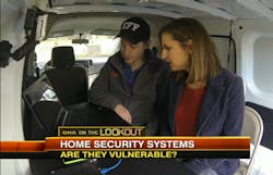 Logan Lamb demonstrated his wireless alarm system hacking techniques on a Nov. 2014 segment of ABC’s Good Morning America. Watch the entire segment at http://abcnews.go.com/GMA/video/home-security-systems-subject-breaches-27190627. Logan Lamb demonstrated his wireless alarm system hacking techniques on a Nov. 2014 segment of ABC’s Good Morning America. Watch the entire segment at http://abcnews.go.com/GMA/video/home-security-systems-subject-breaches-27190627.