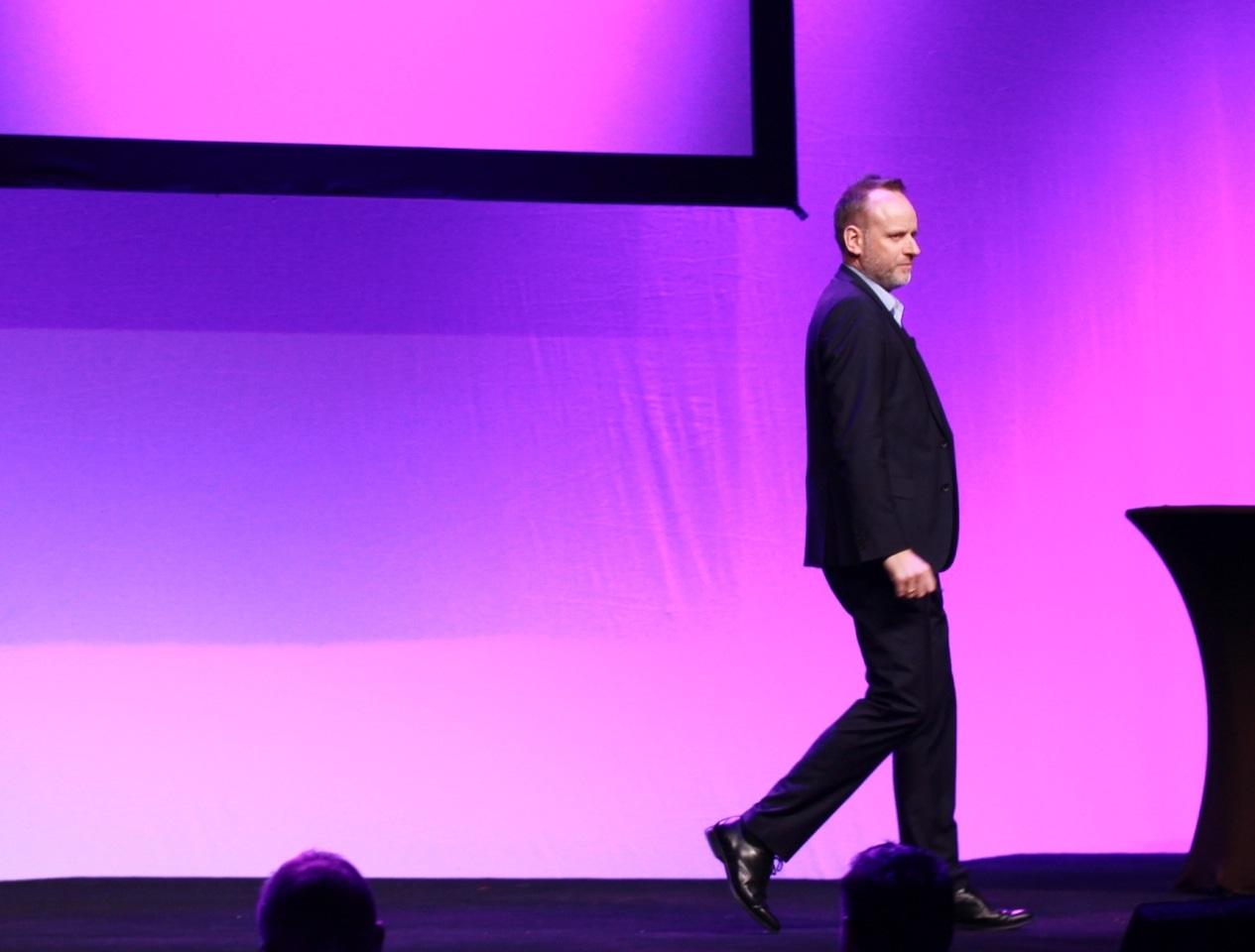 Milestone President and CEO Lars Thinggaard delivers the keynote address at the annual Milestone Integration Platform Symposium (MIPS) in Las Vegas on Tuesday.