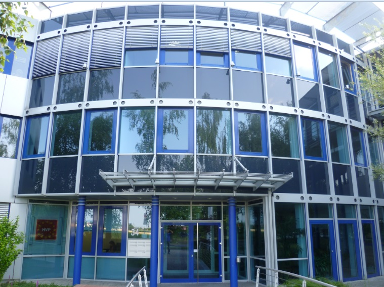 A view of the entrance to the new Vanderbilt International headquarters in Germany.