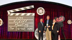 From left to right: Michael Flink, ADI Global President; Gordon Lang, Director of Strategic Partners at Hikvision USA; Andy Morra, ADI Global Vice President of Marketing.