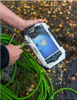 Can your technician's handheld computer take this kind of punishment? Can your technician's handheld computer take this kind of punishment?