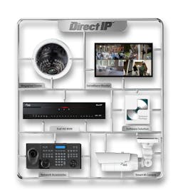 The DirectIP suite comprises a range of IP cameras, NVRs, monitors, video management software, along with switching hubs and accessories.