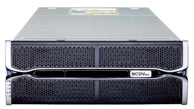 One of BCDVideo&apos;s new SuperNova Series SAN storage devices.