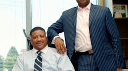 In Oct. 2012, Cris Carter, chairman (right), and John Carter, president (left), of the company known then as Carter Brothers LLC, sold the fire &amp; life safety and commercial portion of their business to Tyco Integrated Security.