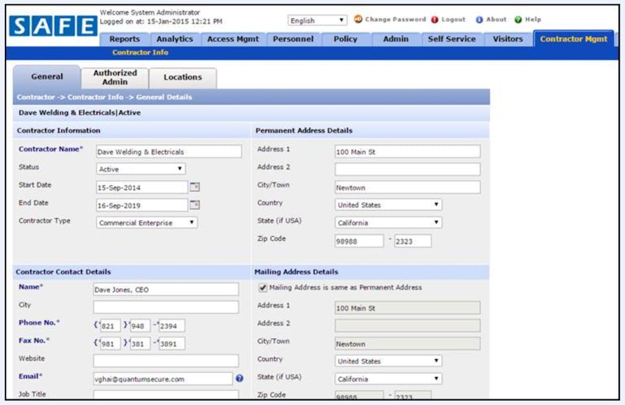 SAFE Contractor Management Portal Security Info Watch