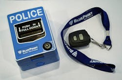 BluePoint uses a highly secure 900 MHz wireless network that is completely dedicated to response alerts and is independent of other building systems. The system covers the entire building or campus, plus any surrounding areas (parking lots, athletic fields, etc.). BluePoint uses a highly secure 900 MHz wireless network that is completely dedicated to response alerts and is independent of other building systems. The system covers the entire building or campus, plus any surrounding areas (parking lots, athletic fields, etc.).