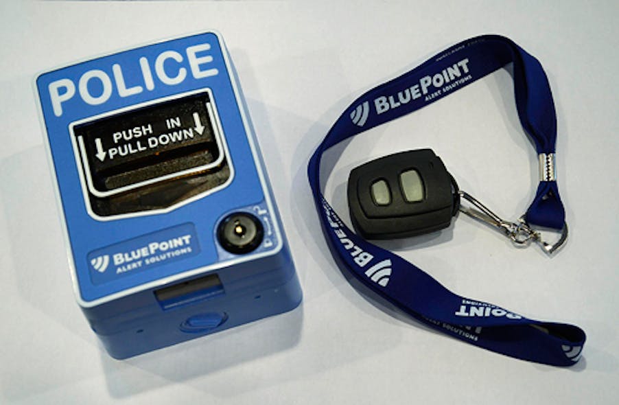 BluePoint uses a highly secure 900 MHz wireless network that is completely dedicated to response alerts and is independent of other building systems. The system covers the entire building or campus, plus any surrounding areas (parking lots, athletic fields, etc.).