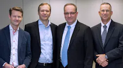 From l-r: Kaj Svenningson (chief business development officer, SeeTec), Stephan Rasp (CEO, SeeTec), Gadi Piran (president & CTO OnSSI), and Yoav Millet (COO OnSSI).