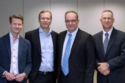From l-r: Kaj Svenningson (chief business development officer, SeeTec), Stephan Rasp (CEO, SeeTec), Gadi Piran (president & CTO OnSSI), and Yoav Millet (COO OnSSI). From l-r: Kaj Svenningson (chief business development officer, SeeTec), Stephan Rasp (CEO, SeeTec), Gadi Piran (president & CTO OnSSI), and Yoav Millet (COO OnSSI).