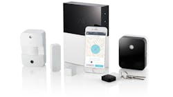 The Abode starter kit comes with a gateway, two door/window contacts and a PIR motion camera. The system is completely controlled through the Abode app, which is available on both iOS and Android devices. The Abode starter kit comes with a gateway, two door/window contacts and a PIR motion camera. The system is completely controlled through the Abode app, which is available on both iOS and Android devices.
