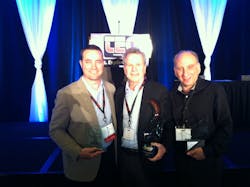 The Altronix team - J.R. Andrews, Alan Forman and Gary Zatz - took home three awards from PSA-TEC, including the coveted Superstar Award.