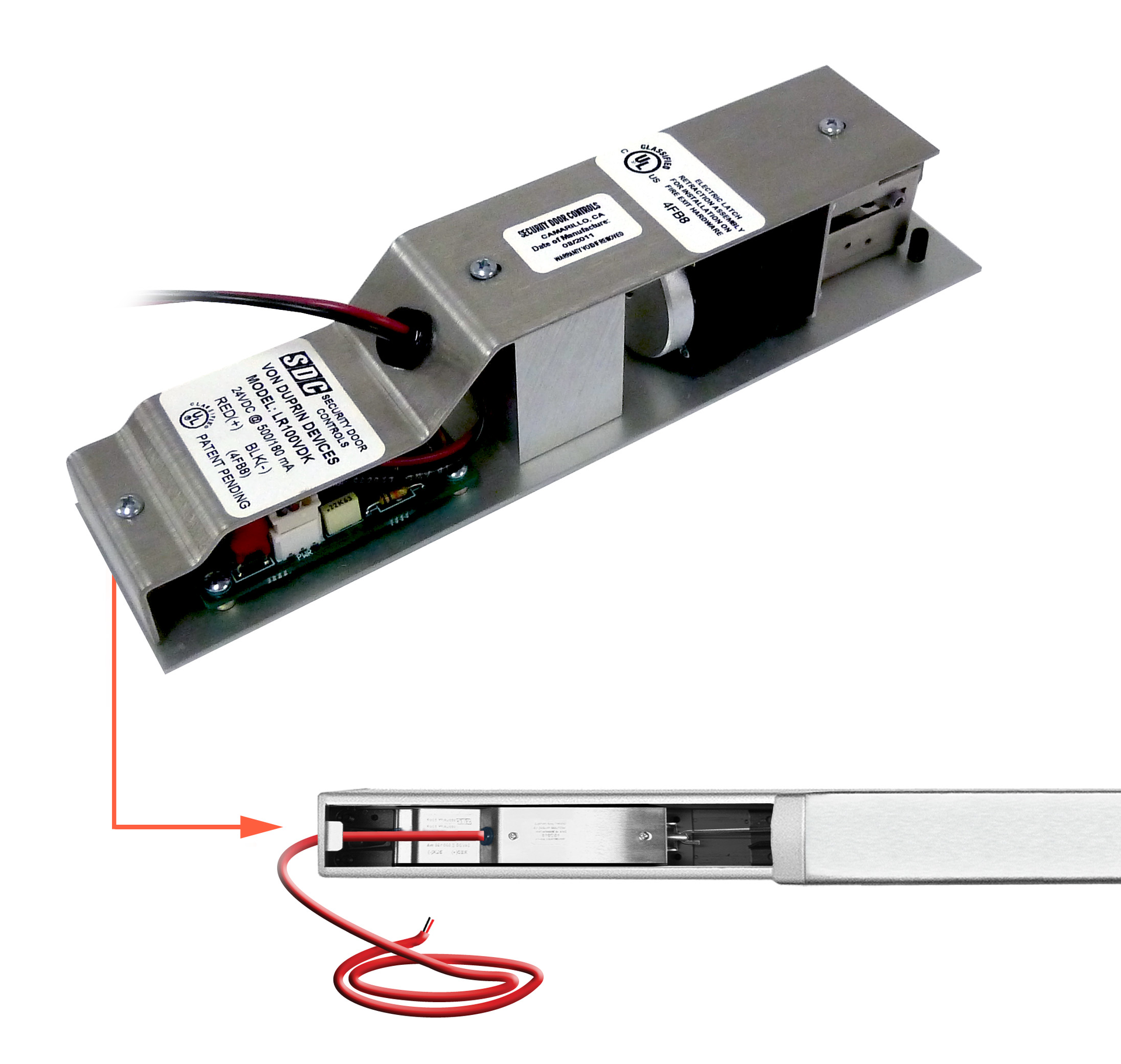 SDC&rsquo;s Quiet DUOTM LR 100 Electric Latch Retraction Kit enables electric access control and dogging of mechanical exit devices.