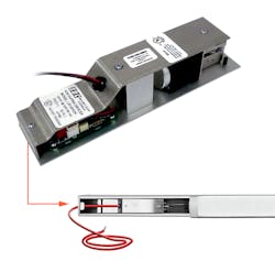 SDC’s Quiet DUOTM LR 100 Electric Latch Retraction Kit enables electric access control and dogging of mechanical exit devices. SDC’s Quiet DUOTM LR 100 Electric Latch Retraction Kit enables electric access control and dogging of mechanical exit devices.