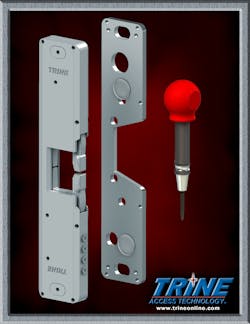 The ultimate tool for installing electric strikes is now being sold, come to www.trineonline.com to learn how to buy your 4850ITL for use with rim panic devices. As with all Axion strikes from Trine, this tool was designed to install the entire 4800 series line of strikes quickly and accurately the first time making the best installation available today