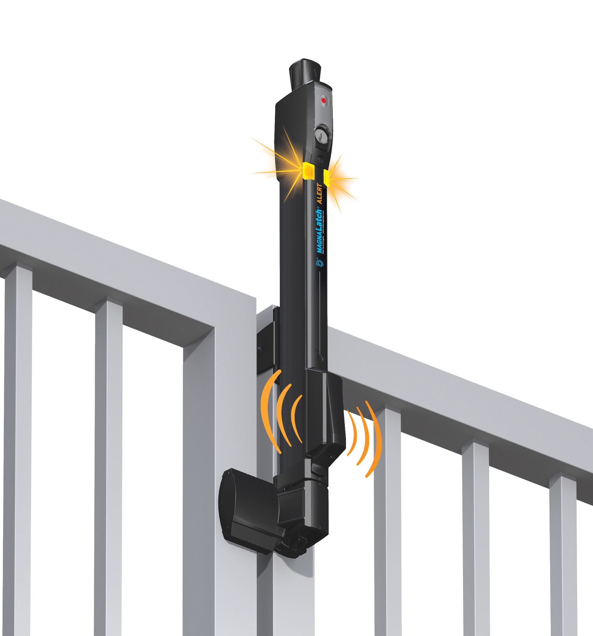 D&D Technologies has just introduced another industry first, MagnaLatch ALERT; the ultimate child, pet and pool safety gate latch. MagnaLatch ALERT features an audible alarm and flashing LED lights that provides both visual and audible warnings if a gate is not safely latched.