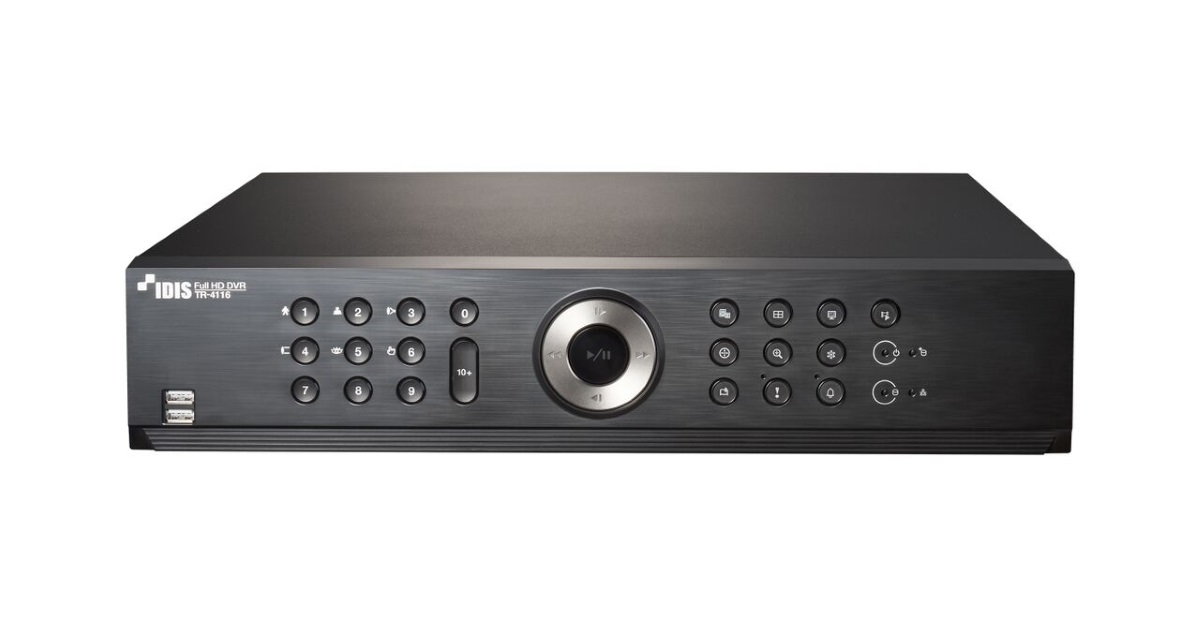 One of IDIS' new HD-TVI video recorders (TVRs), part of the company's new DirectCX line of video solutions.
