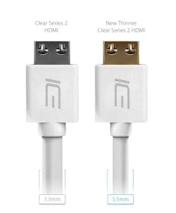 ICE Cable Systems' Thinner Clear Series 2 HDMI cables . ICE Cable Systems' Thinner Clear Series 2 HDMI cables .