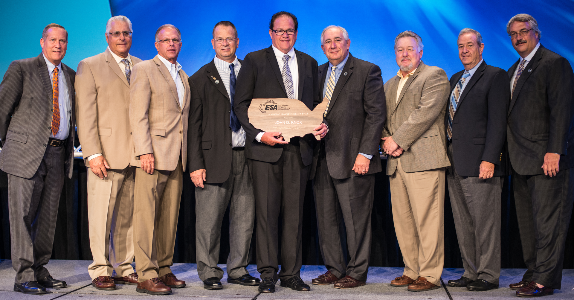 John Knox (middle) joined the ranks of ESA Weinstock Award winners for lifetime achievement.