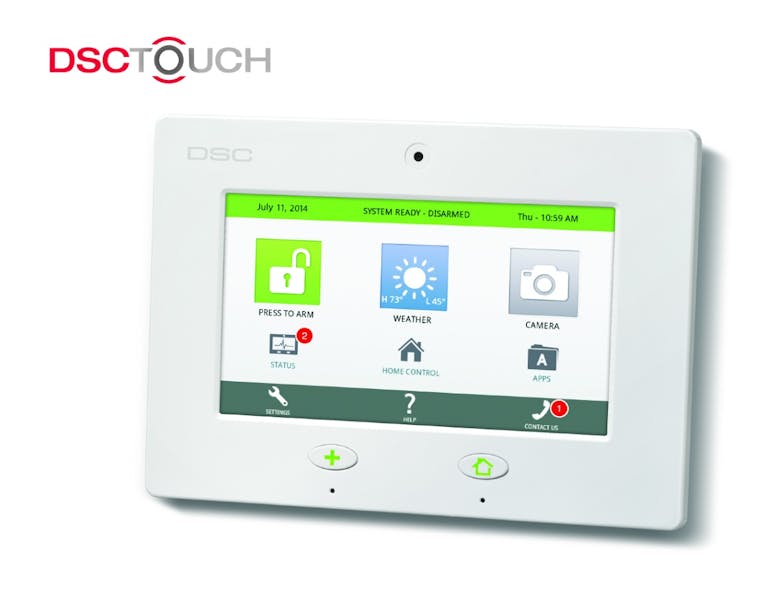 The new DSC Touch panel is an advanced home automation solution.
