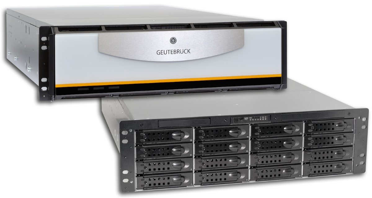 Geutebruck's new G-Scope/8000-IP16SAS and G-Scope/8000-JB 16 servers.