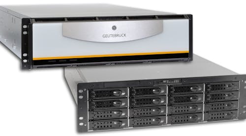 Geutebruck&apos;s new G-Scope/8000-IP16SAS and G-Scope/8000-JB 16 servers.
