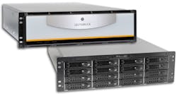 Geutebruck&apos;s new G-Scope/8000-IP16SAS and G-Scope/8000-JB 16 servers.