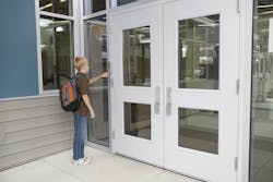 Intercom systems enable visitors to push a button outside locked doors to request entry. Intercom systems enable visitors to push a button outside locked doors to request entry.
