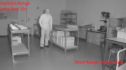 Infrared illumination provides covert surveillance in darkened areas. Infrared illumination provides covert surveillance in darkened areas.