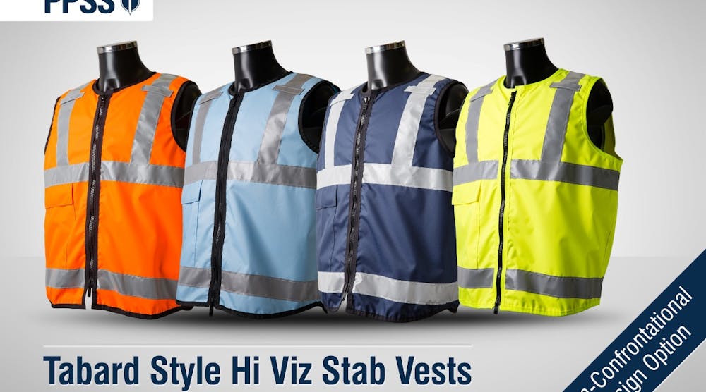 PPSS Group&apos;s new &apos;Tabard Style&apos; stab-resistant vests.