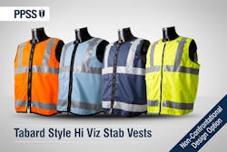 PPSS Group's new 'Tabard Style' stab-resistant vests. PPSS Group's new 'Tabard Style' stab-resistant vests.