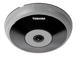 Toshiba&apos;s new cameras -- the vandal-resistant IK-WF51R and the indoor IK-WF51A --- can be mounted on ceilings for circular overviews of an entire room or on walls for 180&deg; views. To eliminate the &apos;fisheye&apos; effect, video is de-warped inside the camera by digitally flattening it for greater situational awareness and distortion-free viewing. In addition to panoramic video, both cameras let users monitor in original surround view and in regional view.