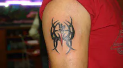 Tattoo images have traditionally been regarded as a soft biometric -- that is, visual information that can be used to narrow down the range of candidates for identification and investigation, but cannot be used to explicitly identify an individual.