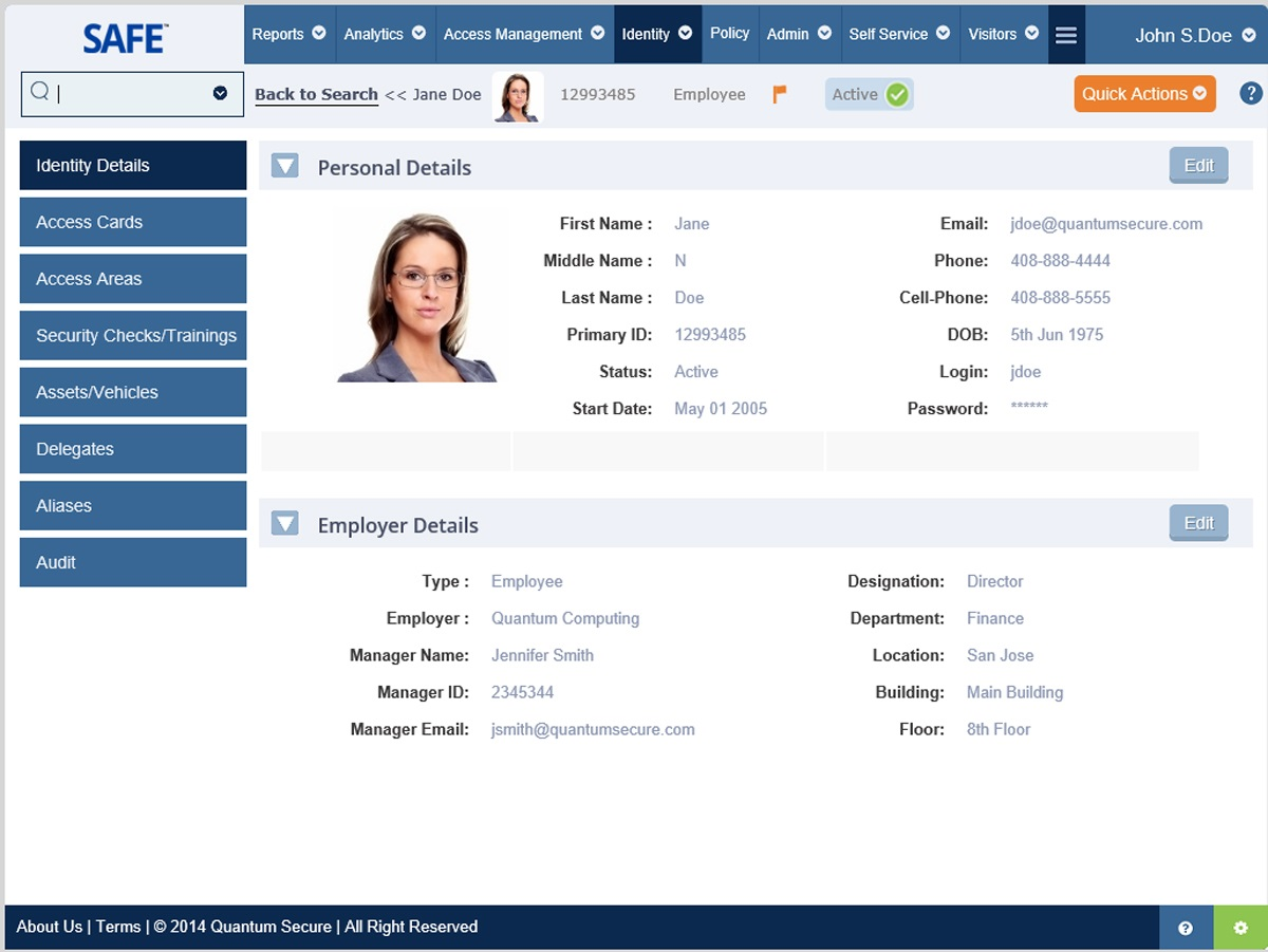 Quantum Secure, part of HID Global, is launching a comprehensive new universal user experience and adding new functionality to its industry-leading SAFE Predictive Security Software. These significant enhancements, announced today at ASIS 2015, demonstrate new benchmarks for SAFE&rsquo;s robust predictive analysis and visitor management capabilities, and expand the potential applications for the company&rsquo;s PIAM solutions.